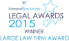 Liverpool Law Society - Legal Awards 2015 - Winner Large Law Firm Award