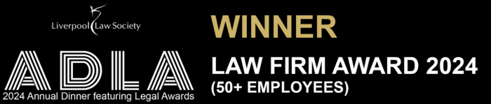 Liverpool Law Society ADLA 2024 Annual Dinner Legal Awards Winner Law Firm Award (50+ Employees)