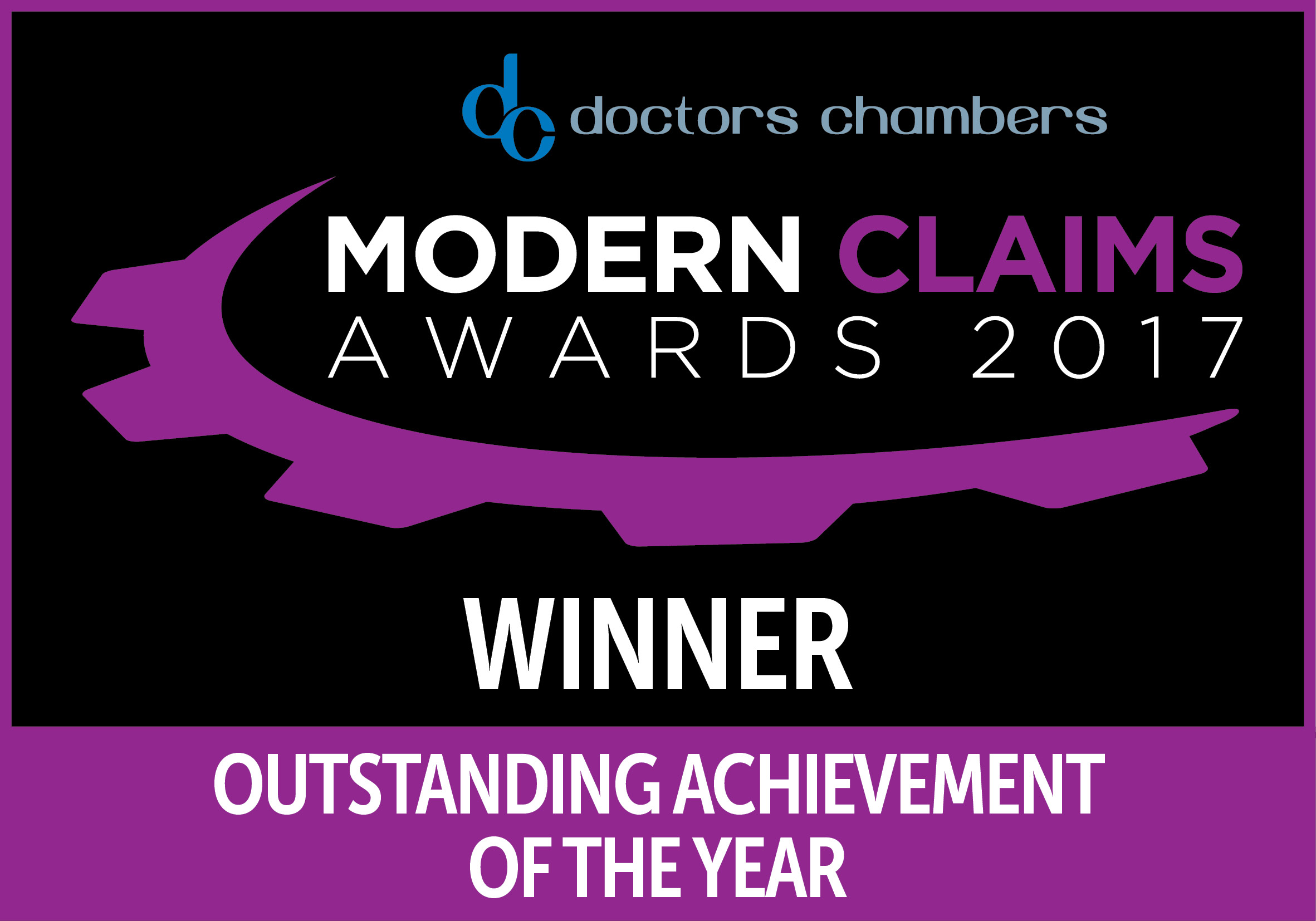 Doctors chambers Modern Claims Awards 2017 Winner Outstanding Achievement of the Year