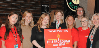 Staff members of Broudie Jackson Canter at the Hillsborough Law Now Fringe event