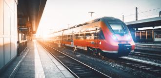 The trains in Spain stay mainly on the plains