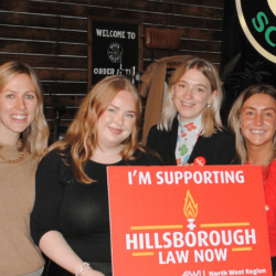 Staff members of Broudie Jackson Canter at the Hillsborough Law Now Fringe event