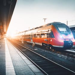 The trains in Spain stay mainly on the plains