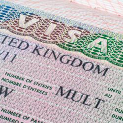 A photo of a UK visa